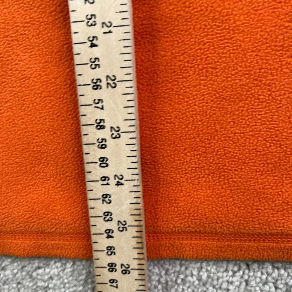 North Face Sweatshirt Mens Medium Orange Polartec Classic Fleece Quarter Zip